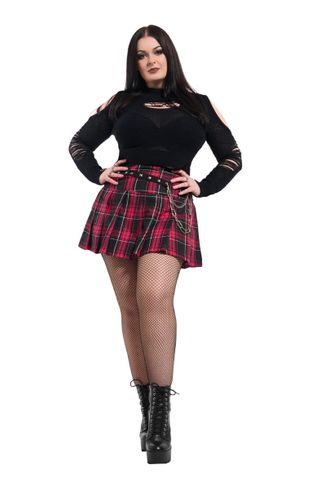 Pink tartan mini skirt