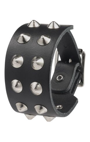 2 row conical polsband echt leder Wb2