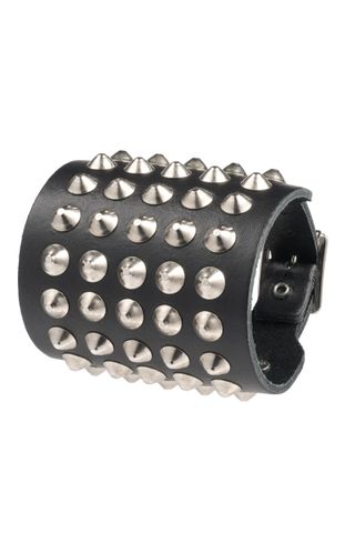 5 row conical armband echt leder WB5