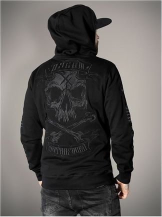 Back to black Zip hooded sweater
