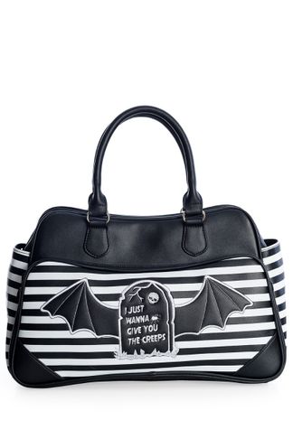 give you the creeps bowler bag zwart/wit banned