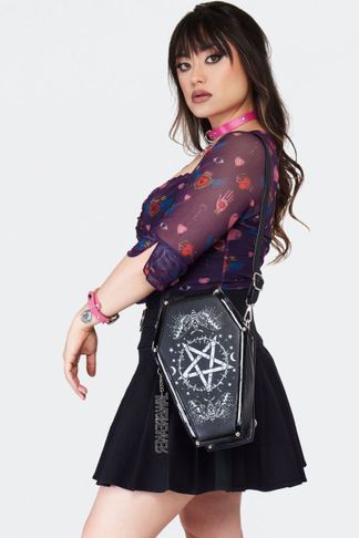 Pentagram coffin crossbody bag