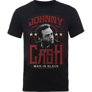 Johnny cash T-shirt men in black
