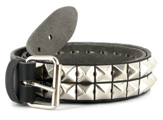 2 row pyramid stud belt