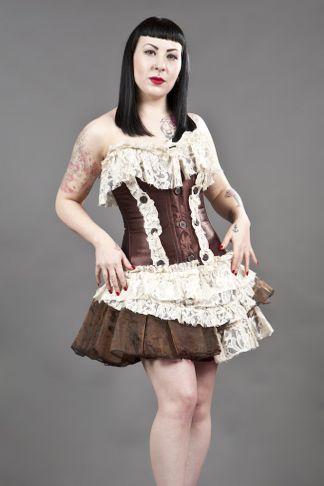 Burleska - Black Widow skirt brown organza