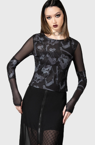 Bright light top met lange mouwen