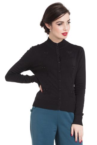 Kathy cat stitch cardigan vest Voodoo vixen