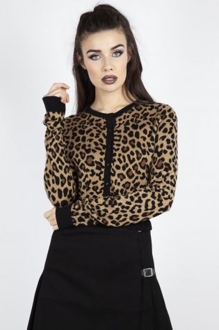 Change My Spots Cropped Leopard Cardigan