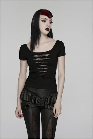 Punkrave WT-1081  punk mesh perspective top