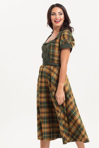 Ella Tartan Flared Dress