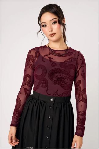 Cobra charmer top red