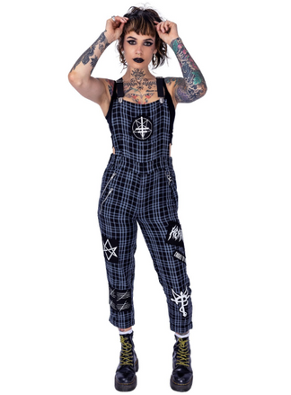 Heartless Grimoire Dungarees Grey