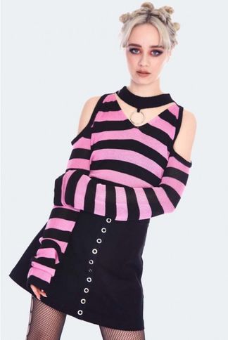 Pink stripe jumper