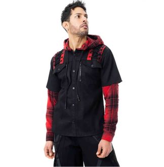 Ellery shacket zwart/rood Vixxen