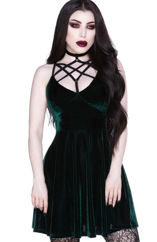 Killstar Magica skaterdress (emerald)