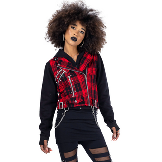 Evilyn red check jacket heartless