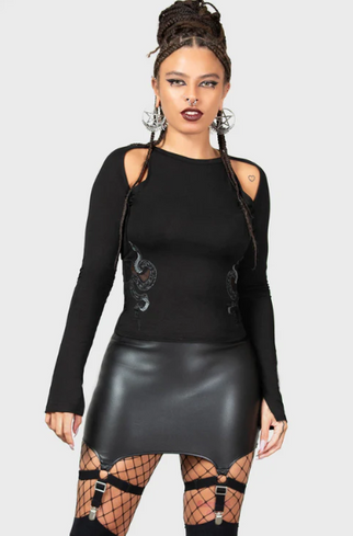 Femme fangs top Killstar