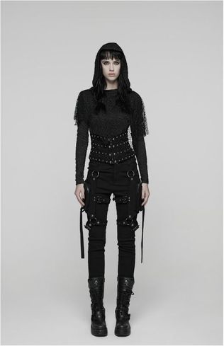 Punk metal rivet corset