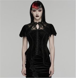 Punkrave WT-1076 Goth georgeous rose top zwart