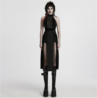 Punk Rave WQ-825LQF velvet & mesh long dress