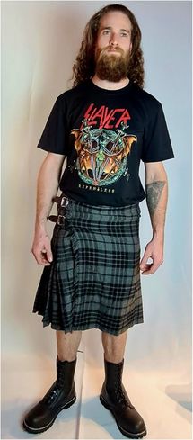 grey tartan kilt