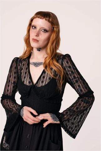 Hell bunny Rhianne top zwart