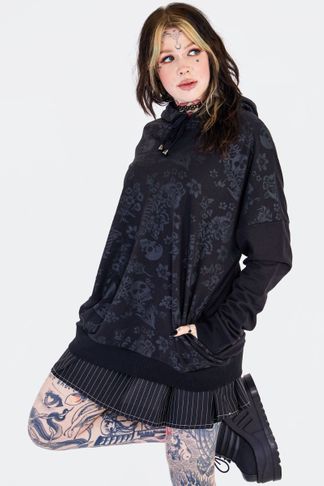Skull & bloem gothic hoodie oversized