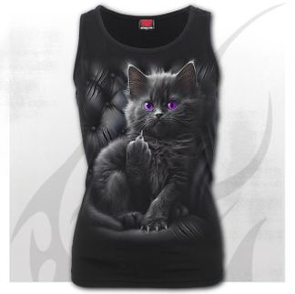 Cattitude razorback top