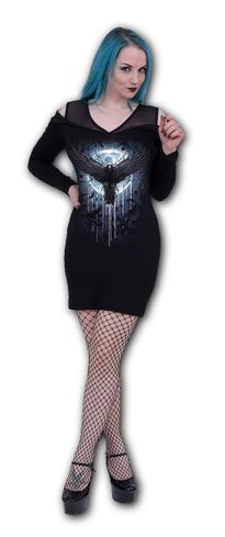 Crow moon 2in1 fine mesh schouderjurk