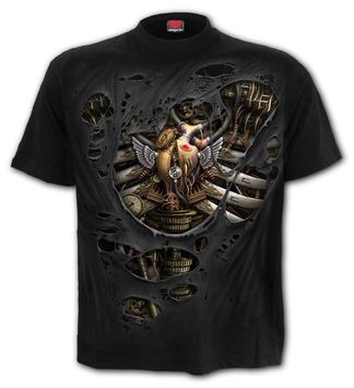 Steampunk ripped T-shirt
