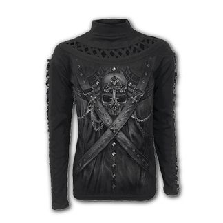 Strapped waterfall slits longsleeved top