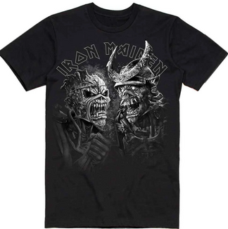 Iron maiden Senjutsu grayscale heads T-shirt