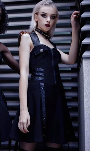 Psy-Ops Halter Dress Killstar