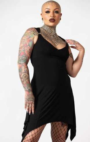 Lawless lace-up dress killstar