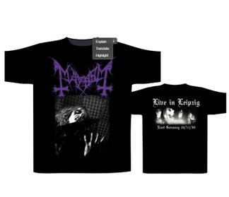 Mayhem live in leipzig T-shirt