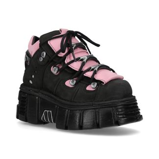 Newrock 106-C26  nubuck zwart-rose tower boots