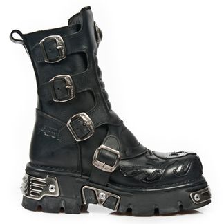 Newrock M.1727-C2 black on black flame boots