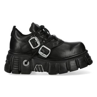 Newrock 994 itali zwart lederen gesp schoen