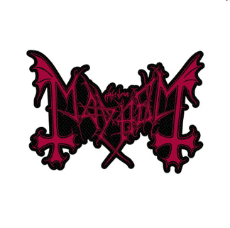 Mayhem logo cut out patch