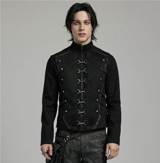 Punkrave military straps mesh jacket