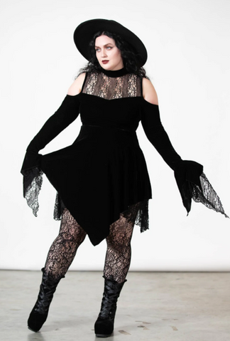Moonstera velvet dress killstar