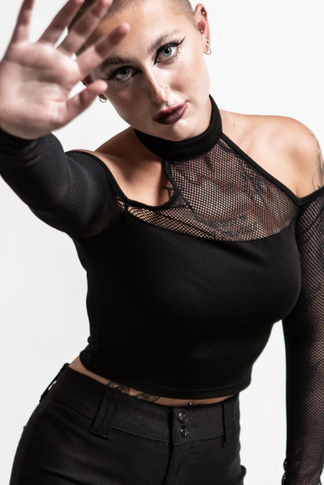 Killstar Nightcall fishnet top