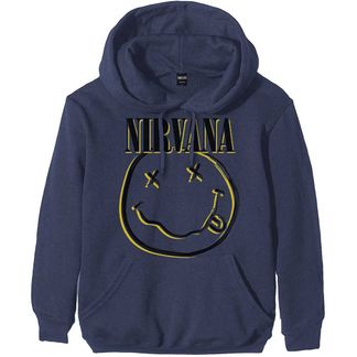 Nirvana inverse Smiley Hooded sweater (navy blue)