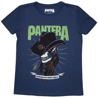 Pantera skeleton cowboy (denim blue) Girlie T-shirt