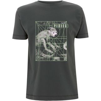 Pixies Monkey grid charcoal T-shirt