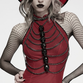 Punkrave Ws-909QTF Punk skeleton body chain
