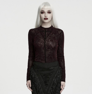 Punkrave WT-1110TCF rose printed base shirt