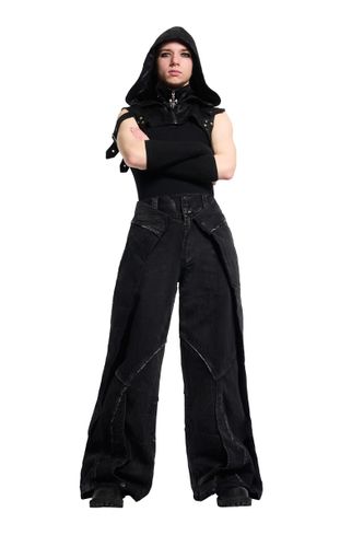 Skull moth trouser overlay grey