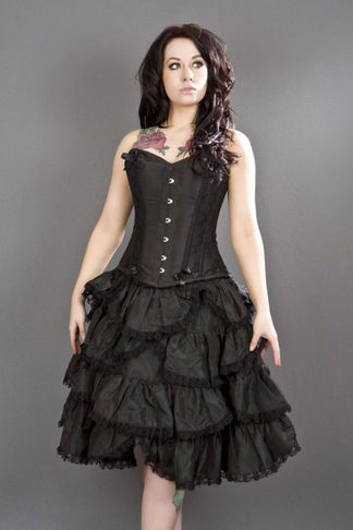 Sophia burlesk & Gothic skirt black taffeta