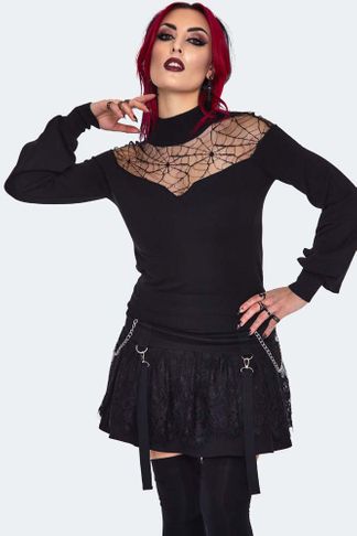 Jawbreaker Spiderweb Lace Sweater